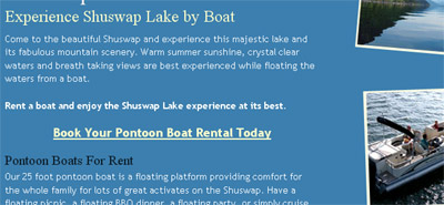 Shuswap Lake Boat Rentals in British Columbia, Canada